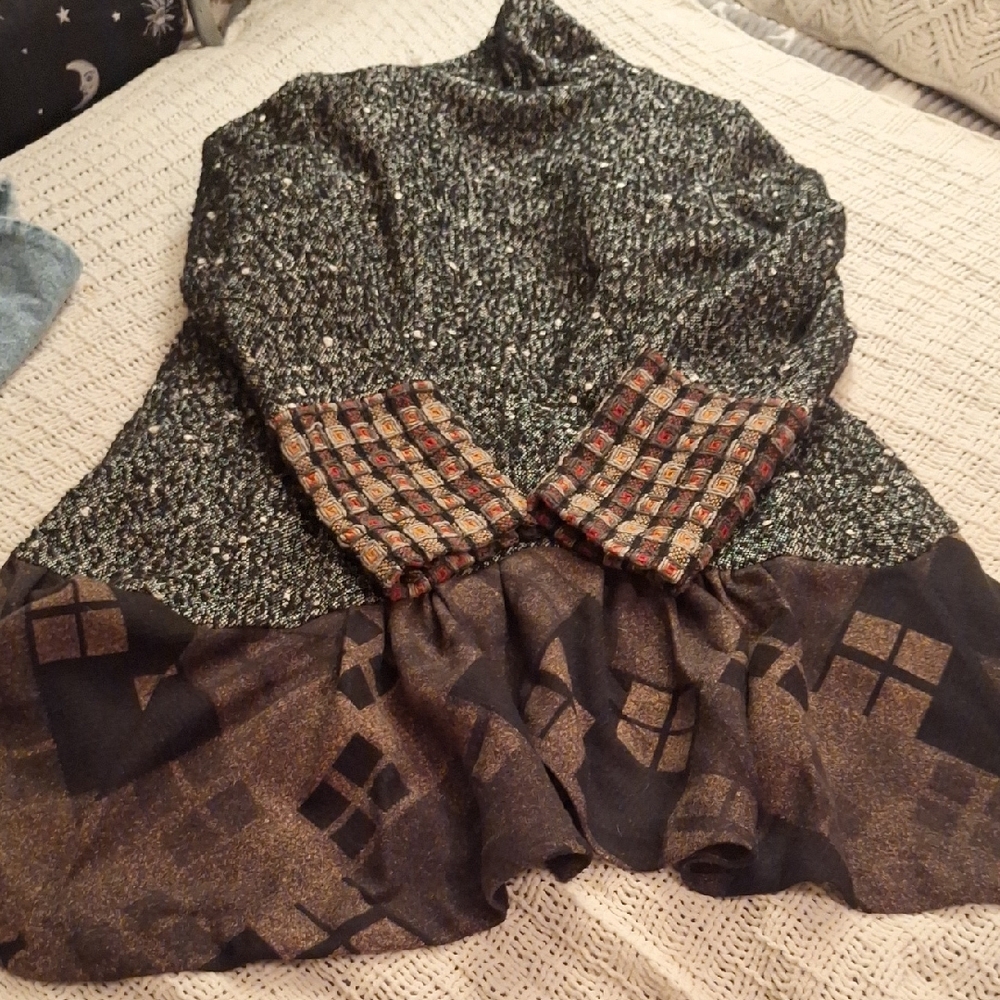 Ann Ren New York Stylish Multicolor Patterned Coat Size S - Picture 8 of 9